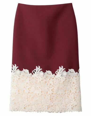 Valentino Garavani Woman Midi skirt Burgundy Virgin Wool, Silk, Cotton, Polyester Cover