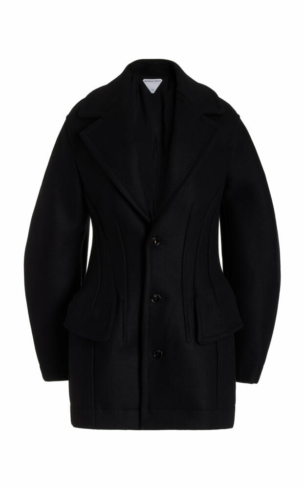 Bottega Veneta - Stretch-Wool Felt Short Coat - Black Cover