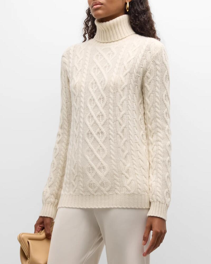 TSE Cashmere Cashmere Cable-Knit Turtleneck Cover