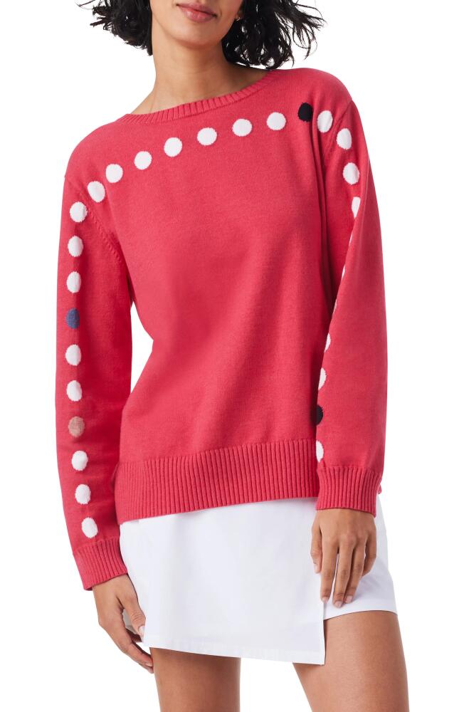 NZ ACTIVE by NIC+ZOE Polka Dot Sweater in Red Multi Cover