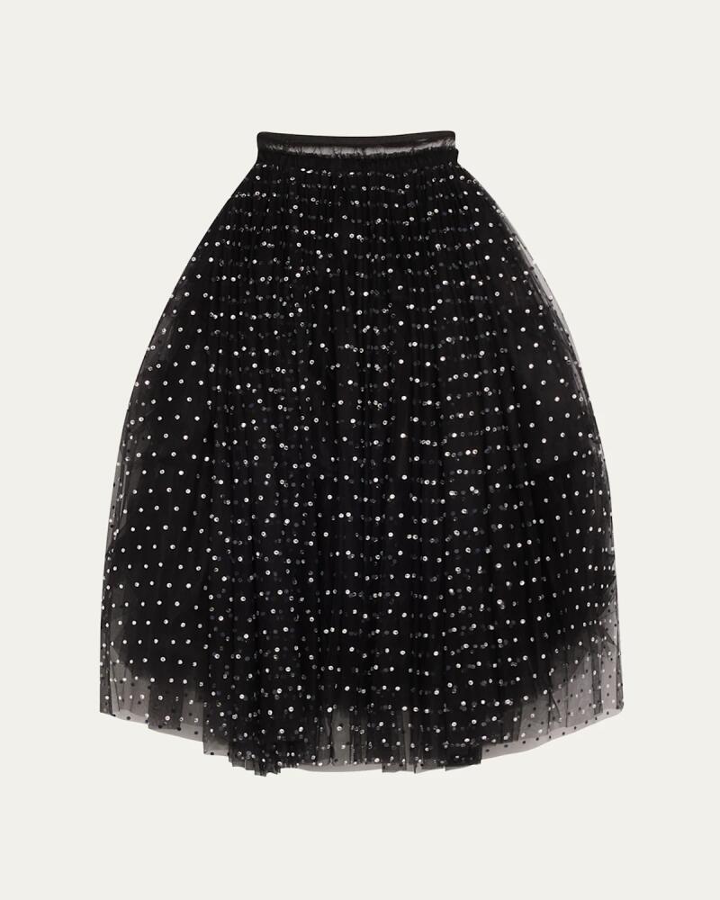 Adam Lippes Long Tulle Crystal Skirt Cover