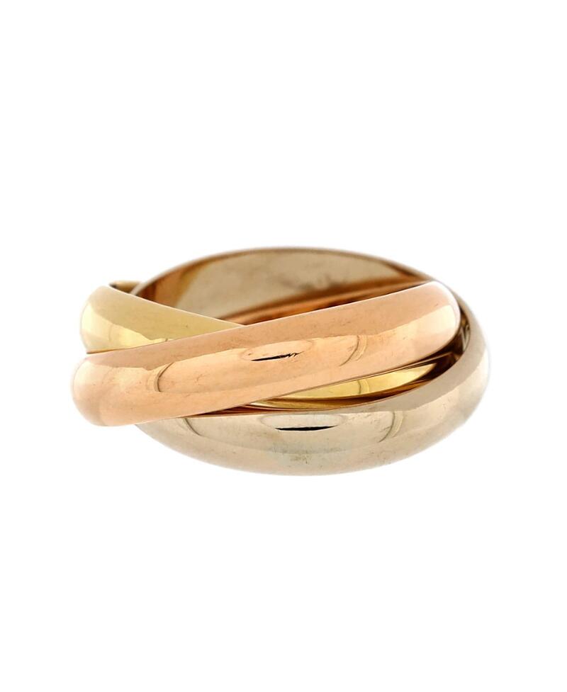 Pre-Owned Cartier Medium Trinity Ring 18K Tricolor Gold Cover