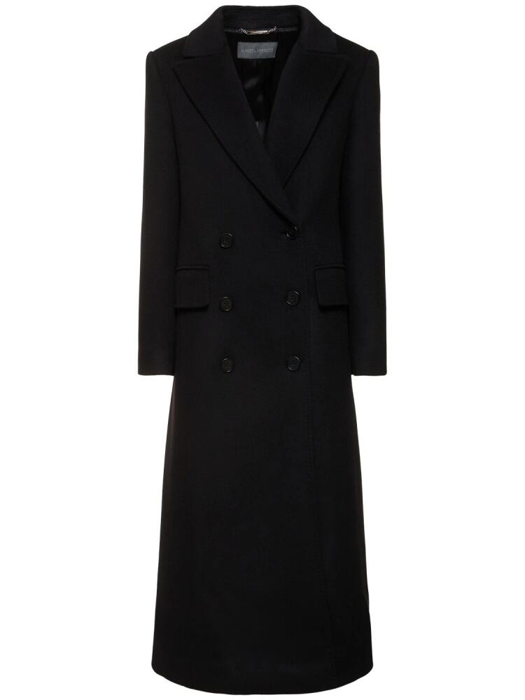 ALBERTA FERRETTI Double Breasted Knit Long Coat Cover