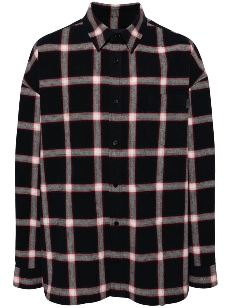 Juun.J checked cotton-blend shirt - Black Cover