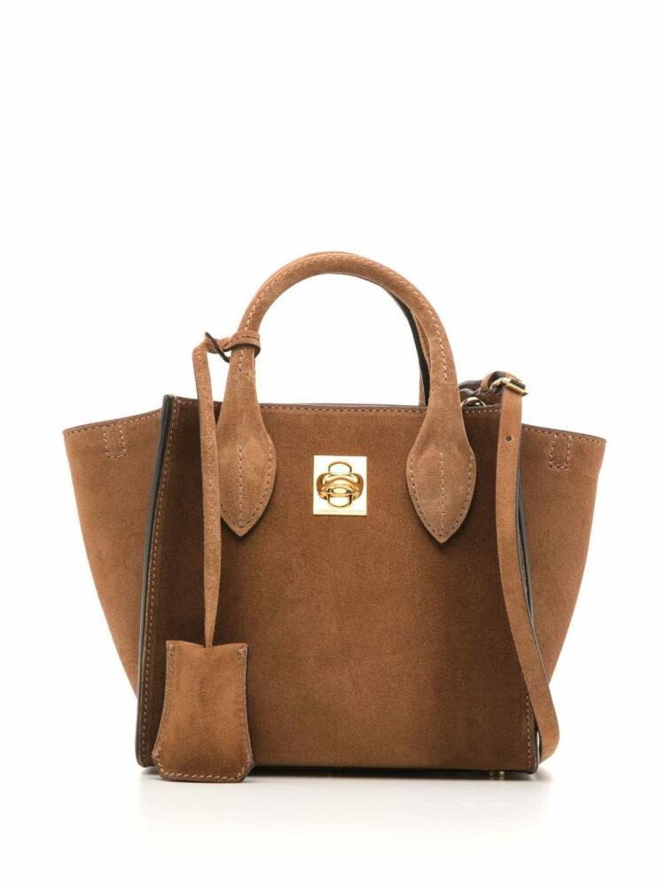 Ermanno Scervino mini Maggie suede tote bag - Brown Cover