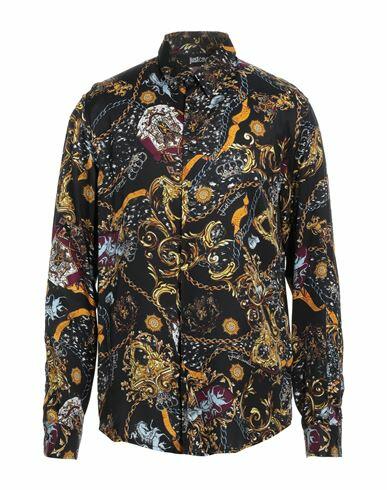 Just Cavalli Man Shirt Black Viscose Cover