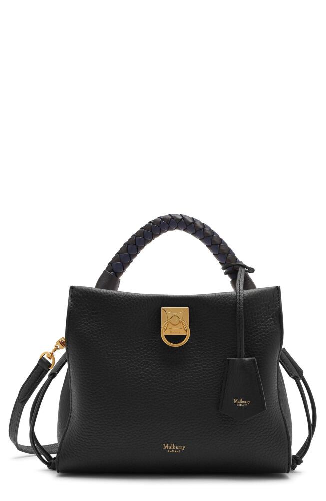 Mulberry Small Iris Leather Top Handle Bag in Black Cover