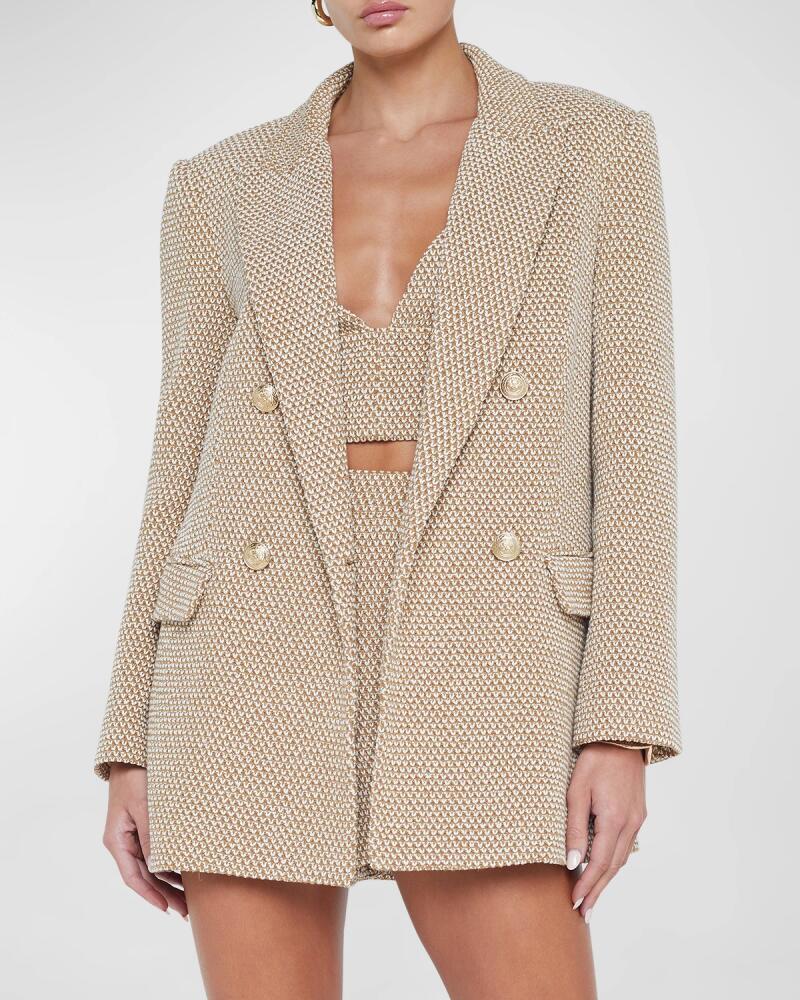 L'Agence Riva Knit Double-Breasted Blazer Cover