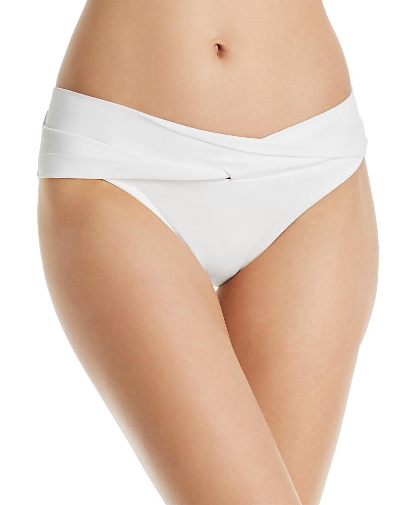 Robin Piccone Ava Solid Twist-Front Bikini Bottom Cover