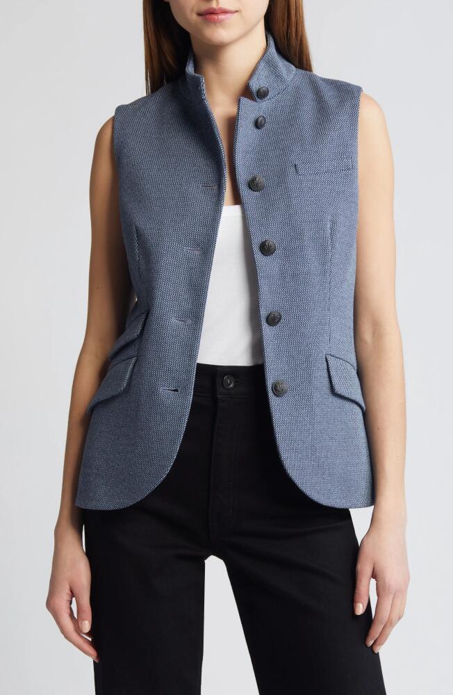 rag & bone Slade Jacquard Vest in Blue Multi Cover