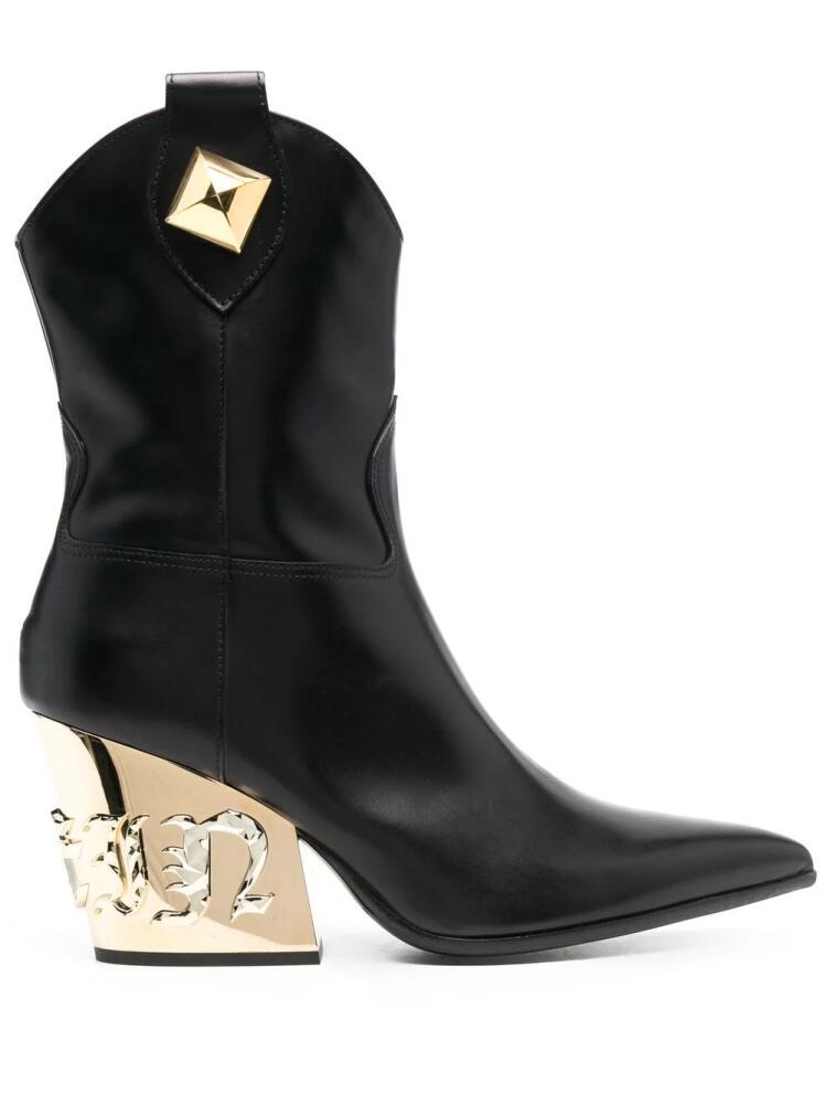 Philipp Plein Gothic Plein CowBoy ankle boots - Black Cover