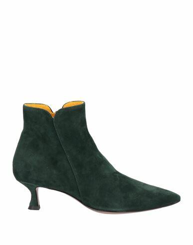 Mara Bini Woman Ankle boots Dark green Leather Cover