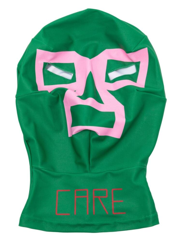 Walter Van Beirendonck logo-print face mask - Green Cover