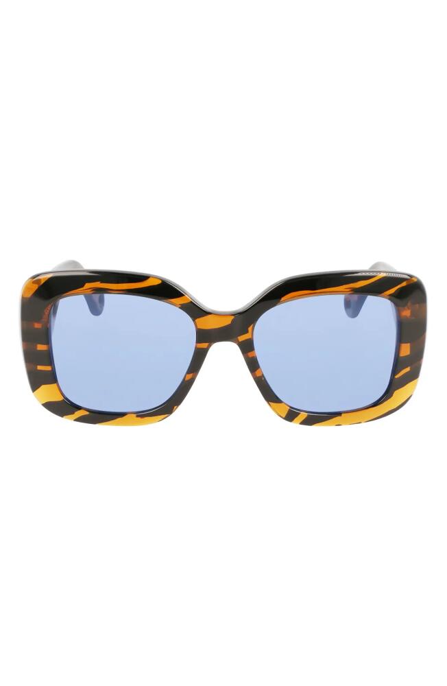 Lanvin Mother & Child 53mm Square Sunglasses in Tiger Cover