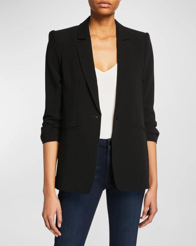 Cinq a Sept Khloe Crepe 3/4-Sleeve Blazer Cover