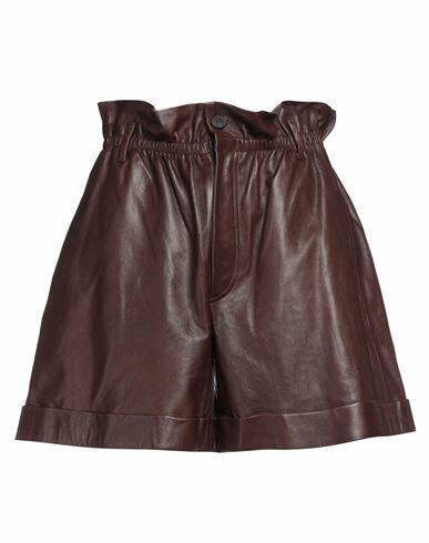 Polo Ralph Lauren Woman Shorts & Bermuda Shorts Dark brown Lambskin Cover