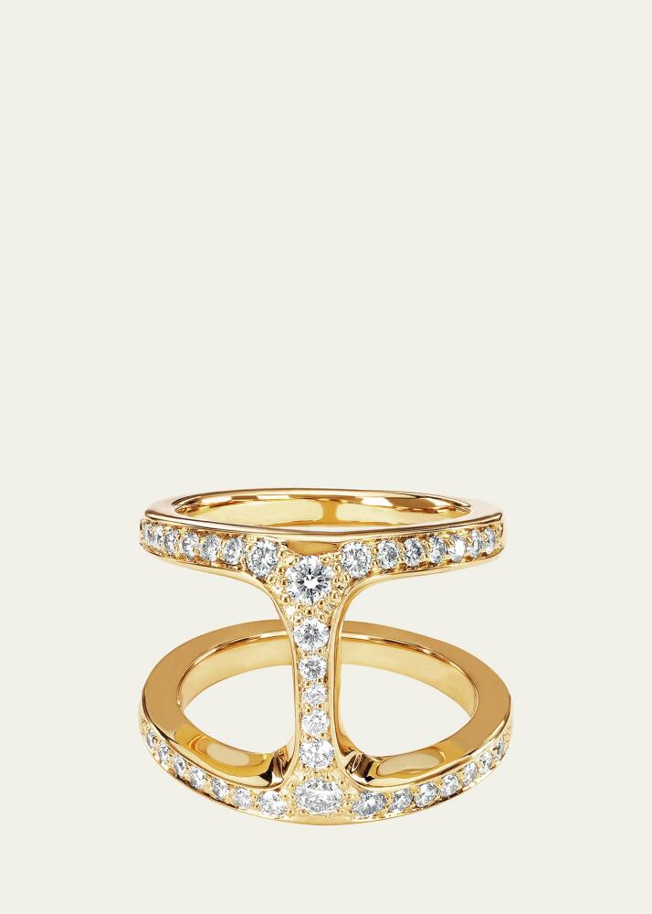 Hoorsenbuhs Dame Phantom Ring with Diamonds and 18k Yellow Gold, Size 6-8 Cover