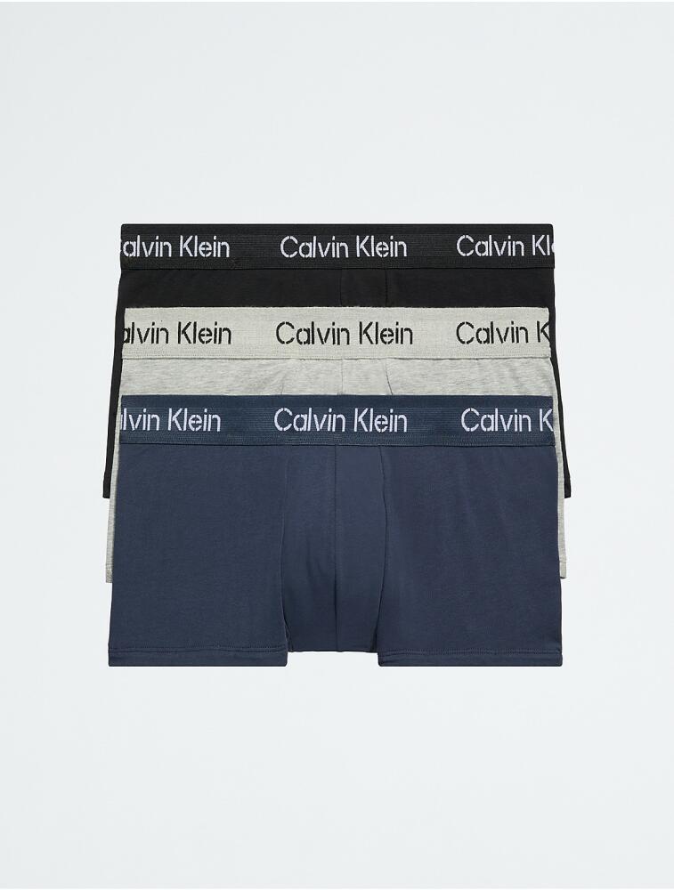 Calvin Klein Men's Stencil Logo Cotton Stretch 3-Pack Low Rise Trunk - Multi Cover