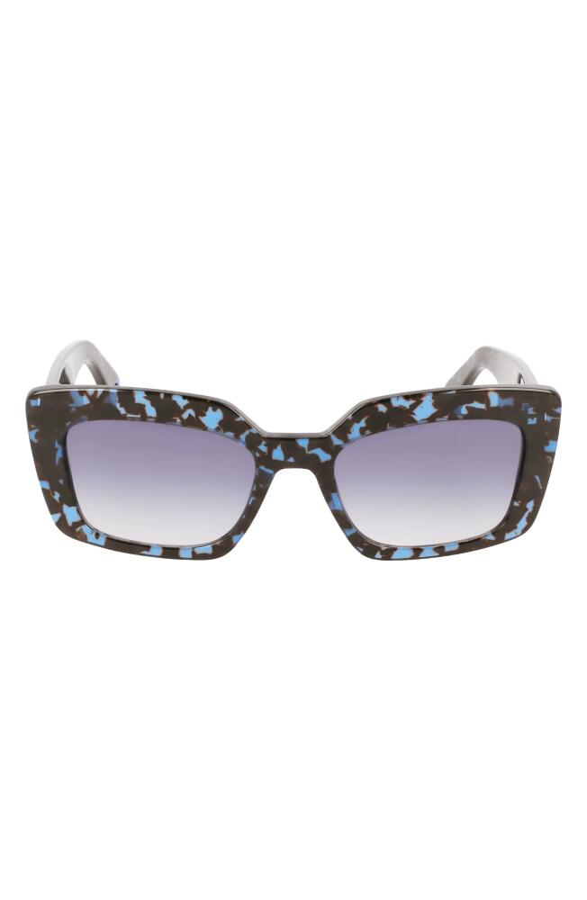 Lanvin Mother & Child 55mm Rectangular Sunglasses in Blue Havana Cover