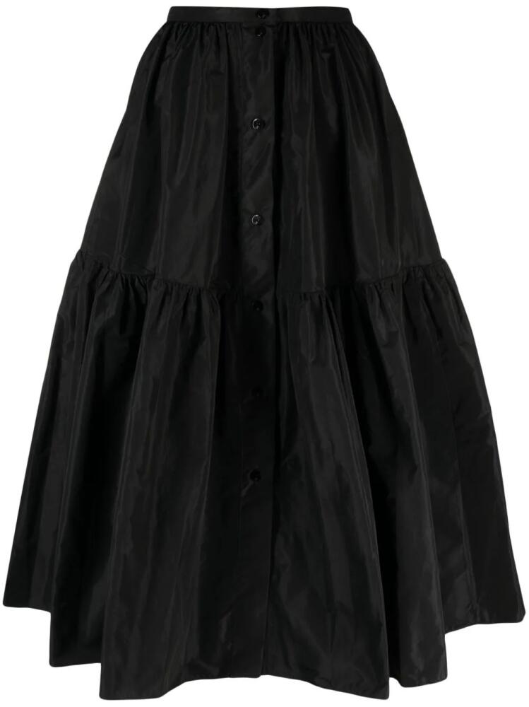 Patou button-up tiered midi skirt - Black Cover