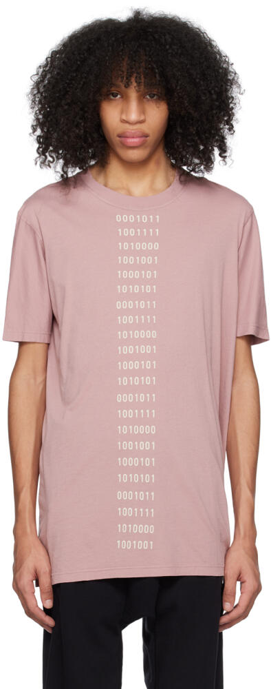 11 by Boris Bidjan Saberi Pink Garment-Dyed T-Shirt Cover