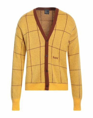 Rassvet Man Cardigan Yellow Acrylic, Mohair wool, Polyamide, Wool Cover