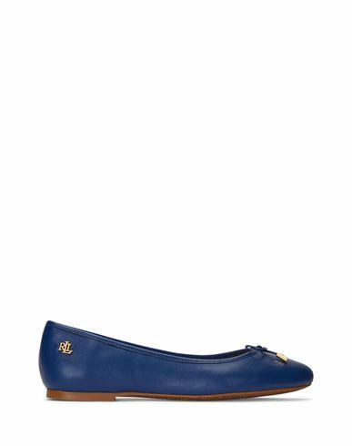 Lauren Ralph Lauren Jayna Nappa Leather Flat Woman Ballet flats Blue Leather Cover