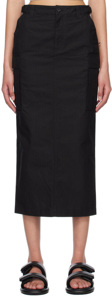 WARDROBE.NYC Black Cargo Midi Skirt Cover