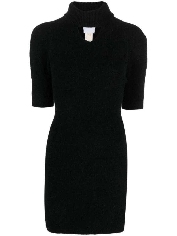 Patou alpaca-blend minidress - Black Cover