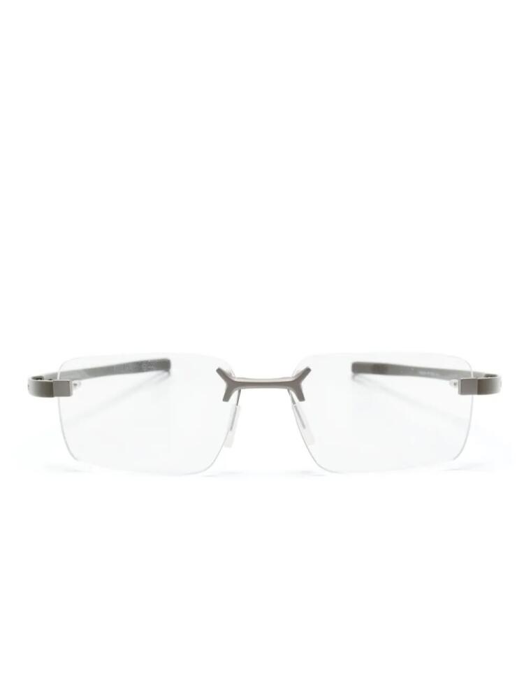 TAG Heuer rimless rectangle-frame glasses - Silver Cover