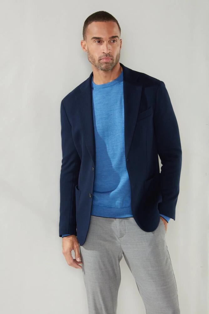 Robert Talbott Wright Knit Blazer in Navy Cover