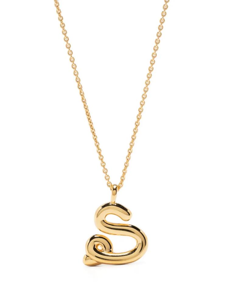 Missoma S-letter pendant chain-link necklace - Gold Cover