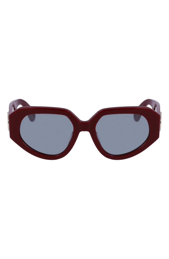 Lanvin 53mm Modified Rectangular Sunglasses in Burgundy Cover