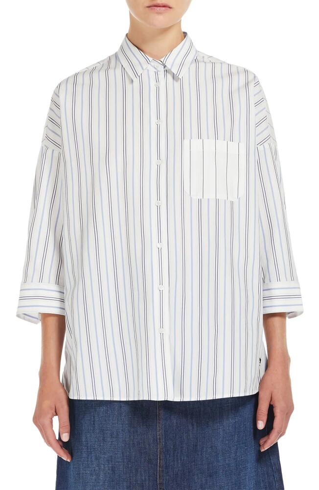 Weekend Max Mara Stripe Tunic Shirt in Navy Cover