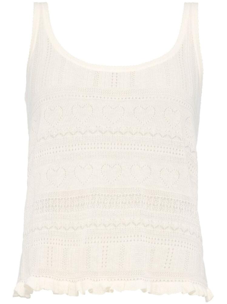 ERES Irène lace cashmere tank top - White Cover