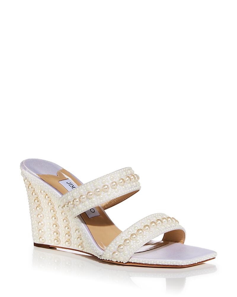 Jimmy Choo Women's Sacoria Embellished Wedge Mules Cover