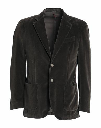 Santaniello Man Blazer Dark green Cotton Cover