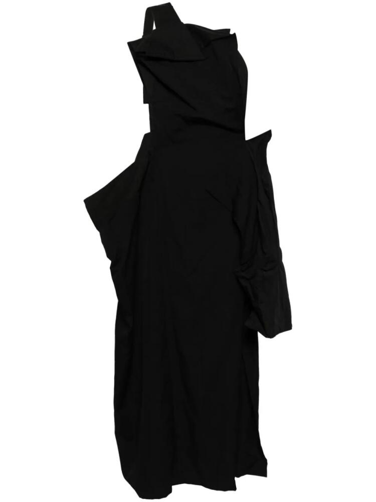 Yohji Yamamoto box-detail suspender dress - Black Cover