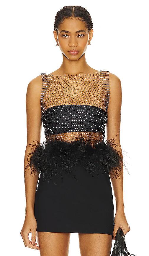 LAMARQUE Pia Embellished Top in Black Cover