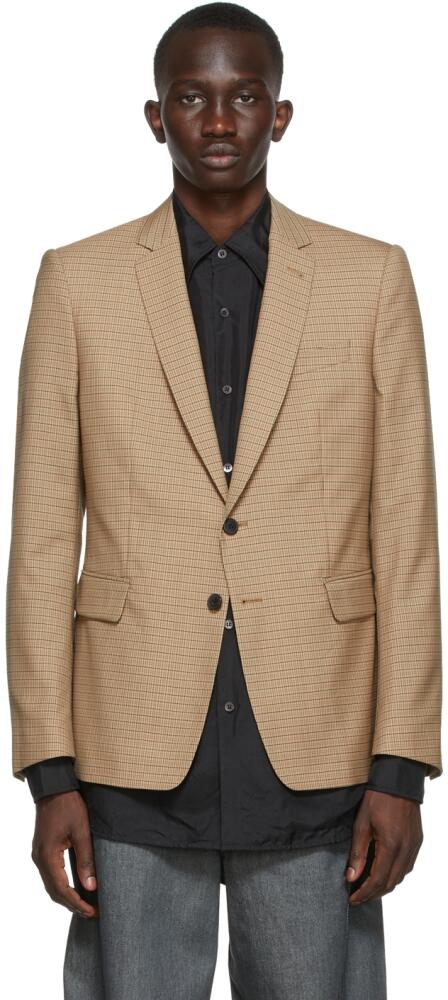 Dries Van Noten Beige Check Blazer Cover