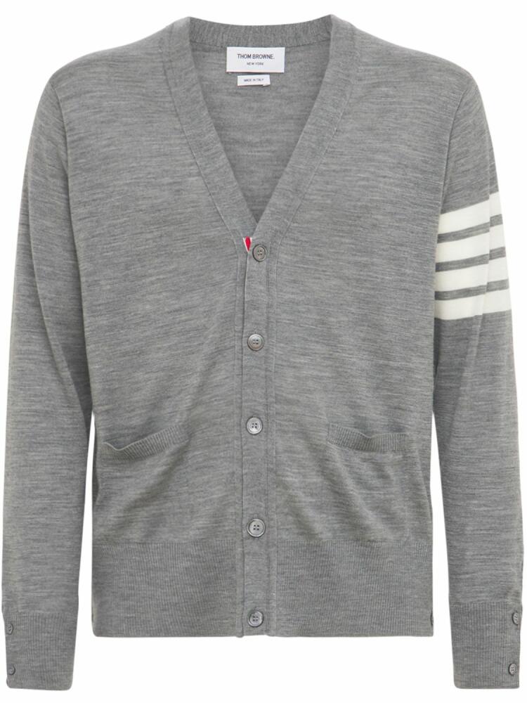 THOM BROWNE 4-bar Wool Fine Knit Cardigan Cover