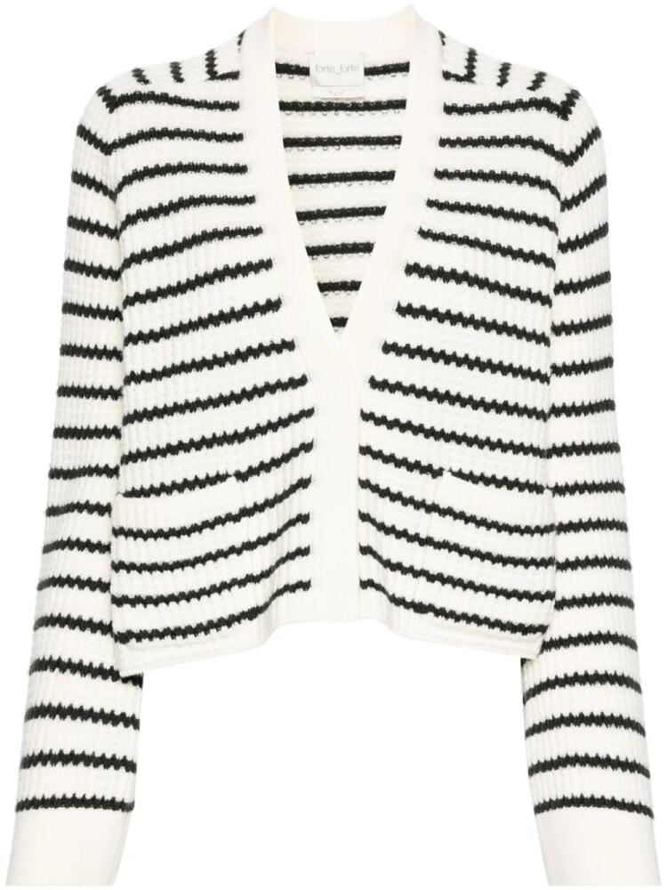 Forte Forte intarsia-knit cashmere cardigan - Neutrals Cover