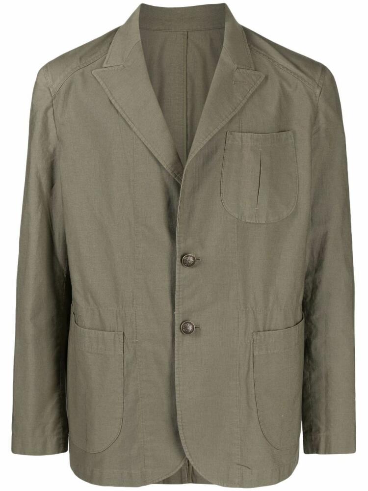 Man On The Boon. ribbed alternative suit jacket - Green Cover