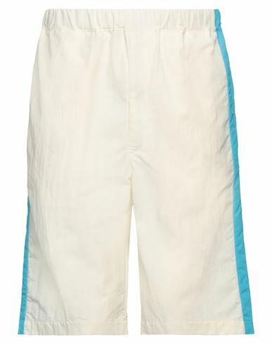 Kenzo Man Shorts & Bermuda Shorts Ivory Polyamide Cover