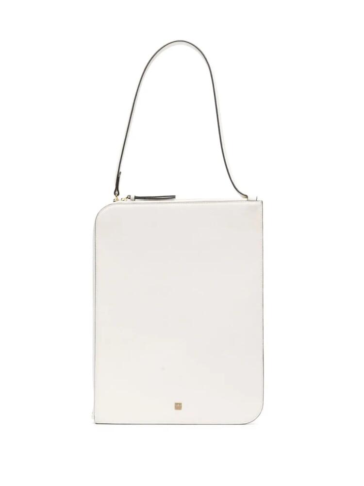 TOTEME logo-plaque slim shoulder bag - Neutrals Cover