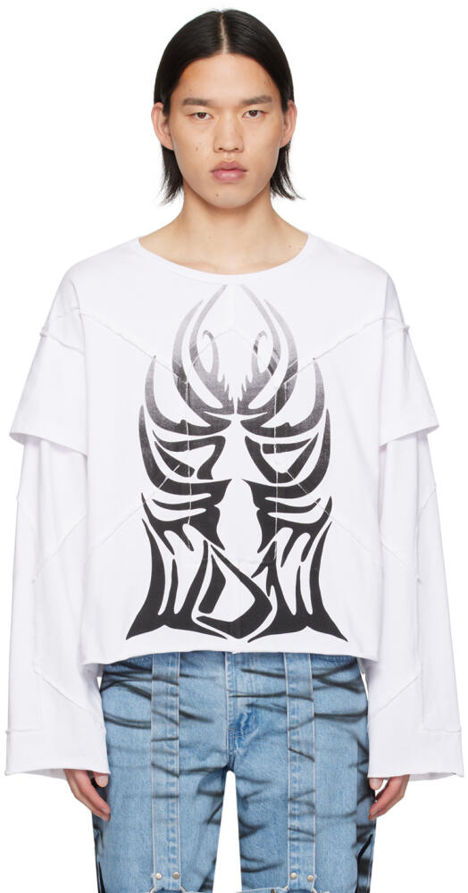 Who Decides War White Winged Long Sleeve T-Shirt Cover