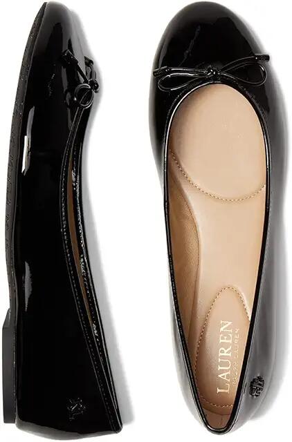 LAUREN Ralph Lauren Jayna Ballet Flat (Black) Women's Flat Shoes Cover