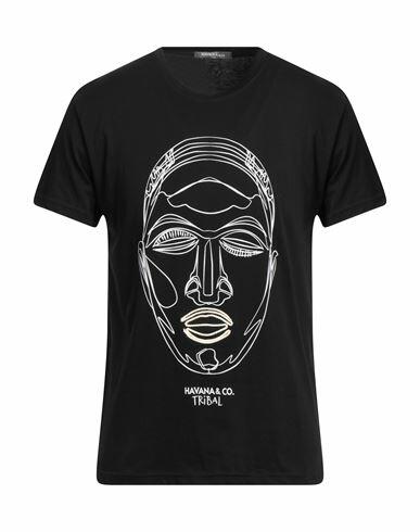 Havana & Co. Man T-shirt Black Cotton Cover