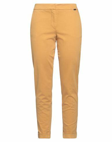 Teleria Zed Woman Pants Mustard Cotton, Modal, Elastane Cover