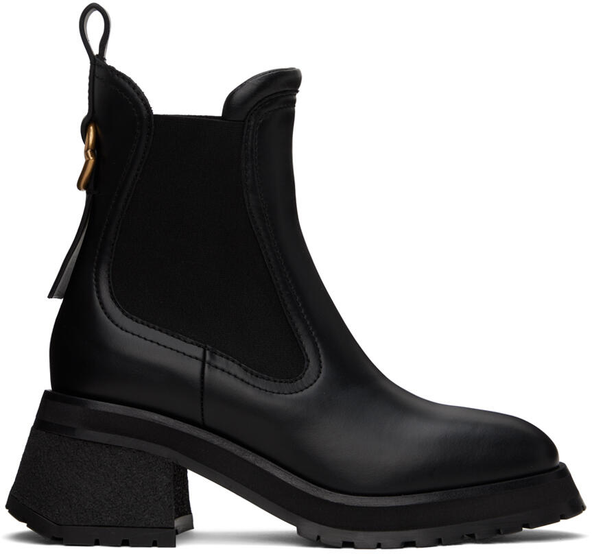 Moncler Black Gigi Leather Boots Cover